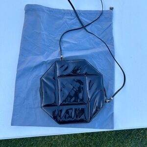 Octagon leather shoulder/cross body purse